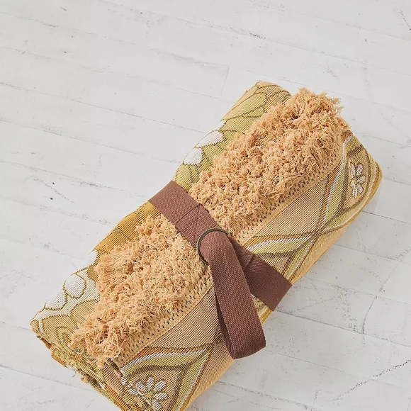 Wandering Floral Patterned Throw with Fringe - Picture 4 of 12